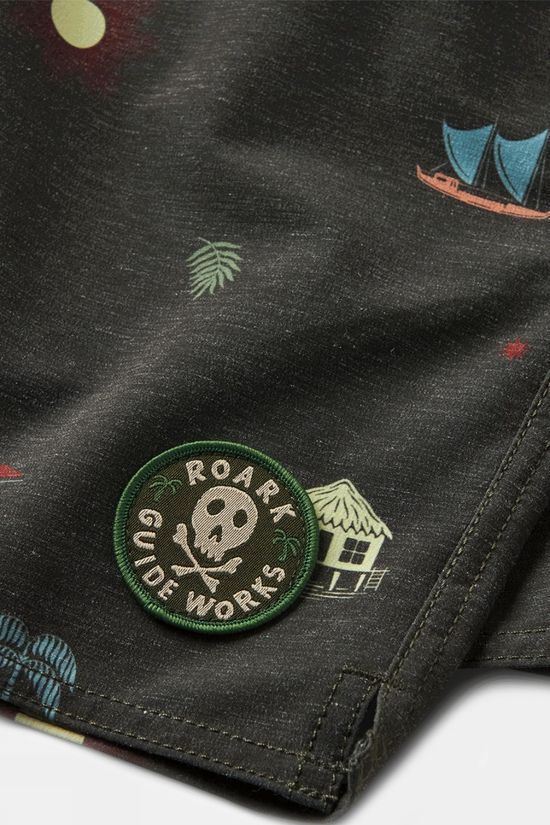 Roark Mens Shorey Te Fenua 16" Board Shorts Dark Military
