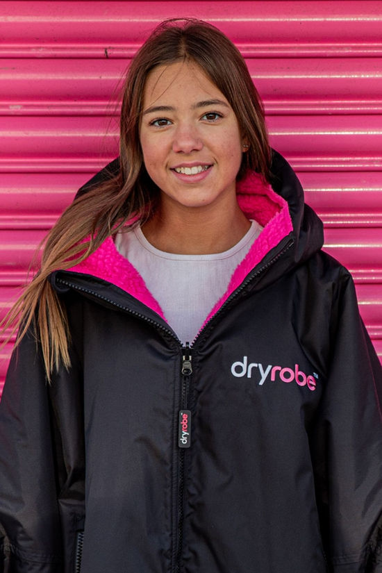 Dryrobe Youth Advance Changing Robe Black / Pink