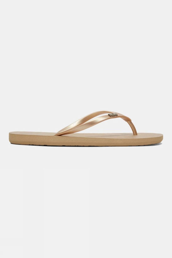 Roxy Womens Viva Flip Flops  Metallic Gold