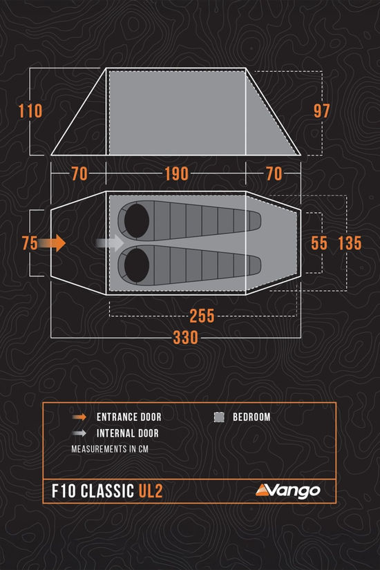 Vango F10 Classic UL2 Tent Burnt Orange