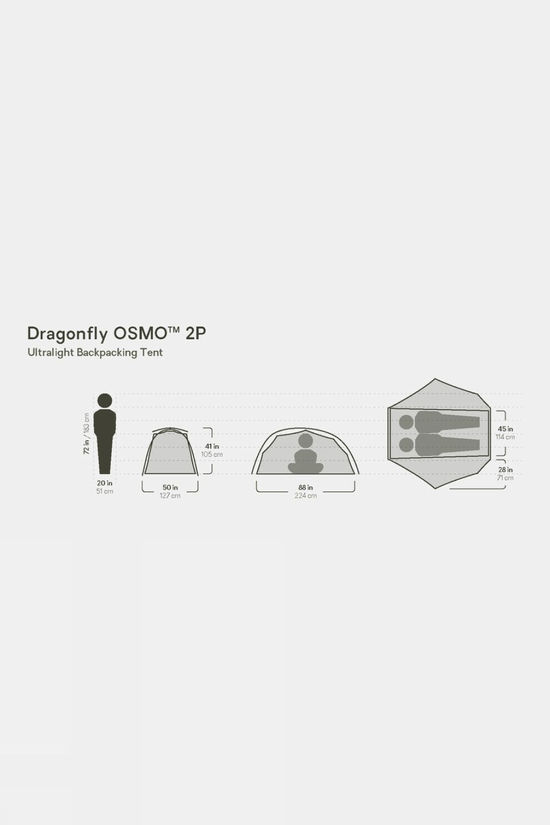 Nemo Dragonfly Osmo Ultralight Backpacking 2P Tent  Birch Bud