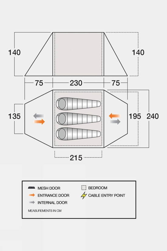Vango Classic Instant 300 Tent Geo Pattern