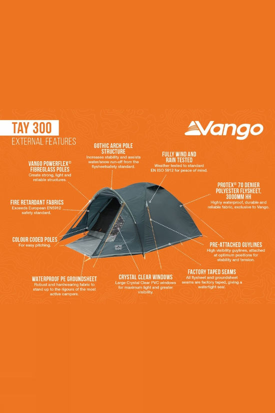 Vango Tay 300 Tent Deep Blue