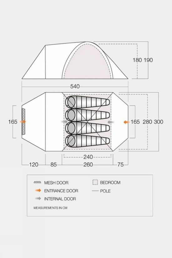 Vango Mokala 450 Tent Mineral Green