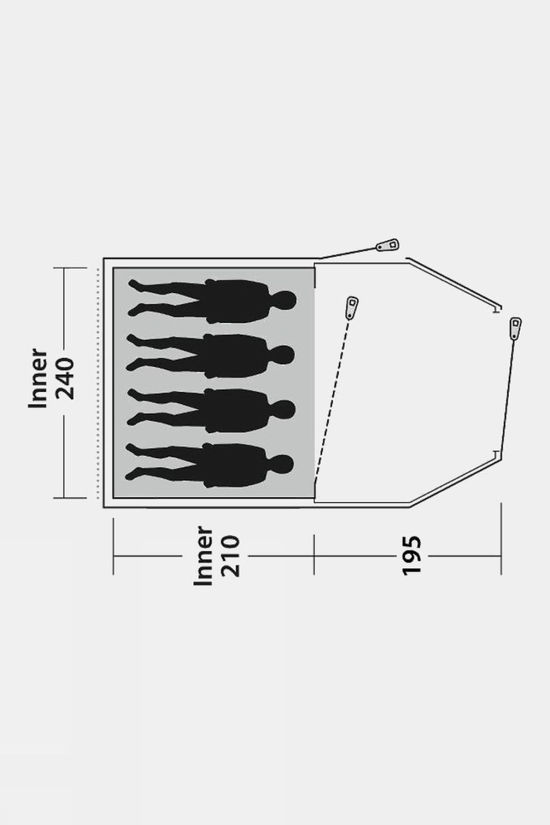 Outwell Earth 4 Plus Tent Green/Light Grey