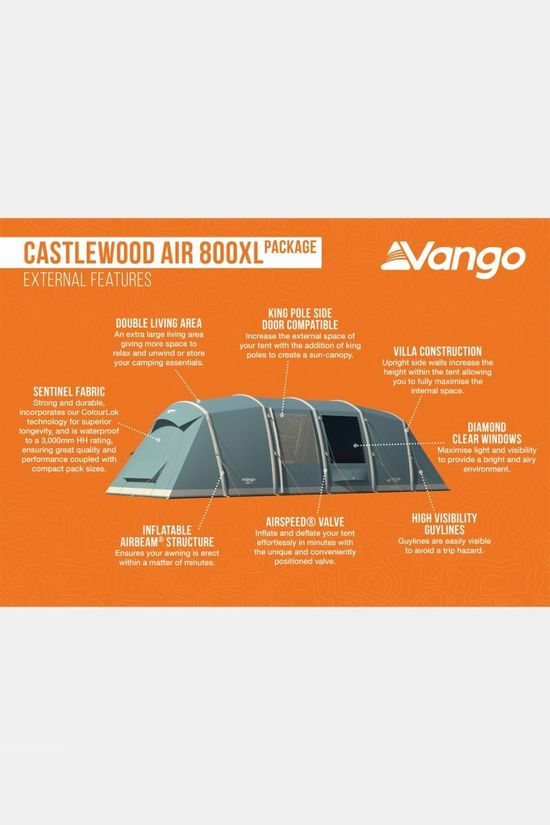 Vango Castlewood Air 800XL Tent Package Light Blue/Light Blue