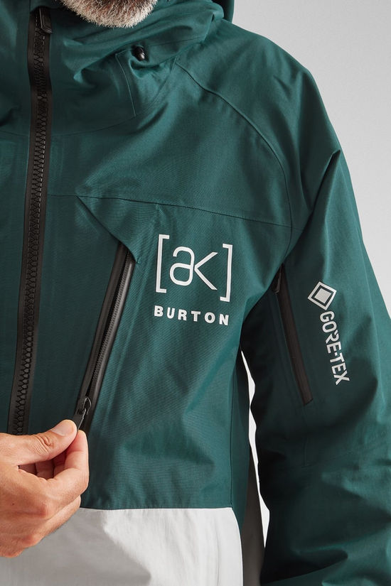 Burton Mens [ak] Velocity Snow Jacket Deep Emerald/Gray Cloud