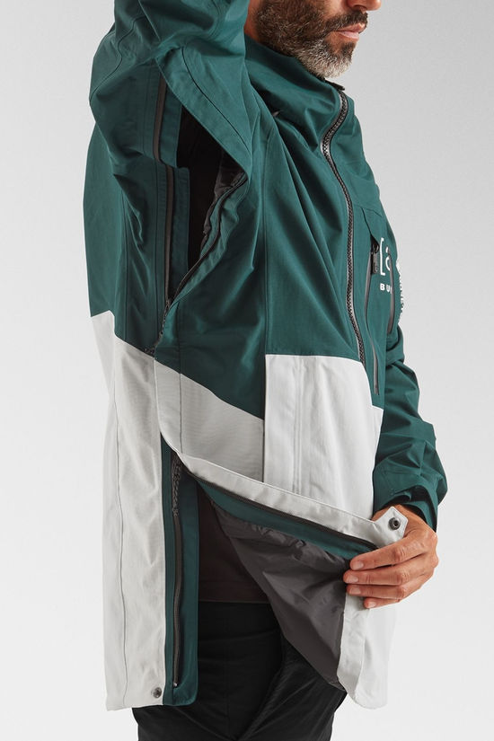 Burton Mens [ak] Velocity Snow Jacket Deep Emerald/Gray Cloud
