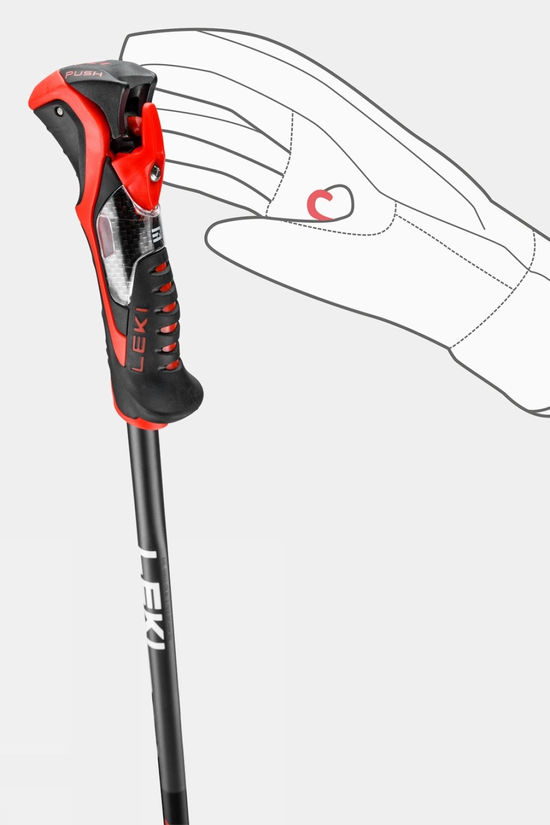 Leki Airfoil 3D Ski Poles (Pair) Black/Dark Anthracite/Bright Red