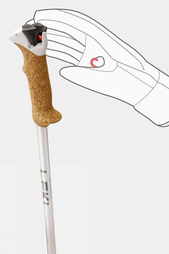 Leki Womens Stella S Ski Poles (Pair) White-Silver-Whitegold