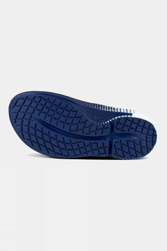OOFOS OOahh Sport Slides Sandals Navy Matrix