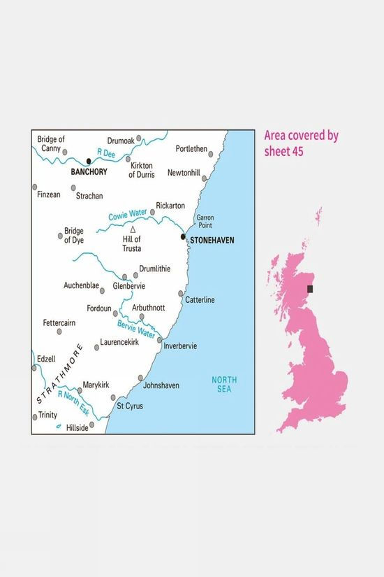 Ordnance Survey Landranger Map 45 Stonehaven and Banchory V16