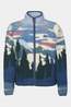 Ayacucho Womens Stonecrop Full Zip Fleece Mood Indigo Pattern