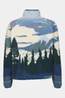 Ayacucho Womens Stonecrop Full Zip Fleece Mood Indigo Pattern
