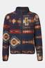 Ayacucho Womens Oakheart Full Zip Fleece Ebony Pattern