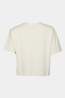 Ayacucho Womens Cropped Mini Embroidery T-Shirt Turtledove