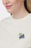 Ayacucho Womens Cropped Mini Embroidery T-Shirt Turtledove