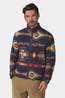 Ayacucho Mens Oakheart Full Zip Fleece Ebony Pattern