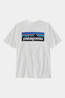 Patagonia Mens P6 Logo Responsibili- T-Shirt Fiber White