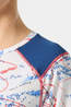 Helly Hansen Womens Active LIFA Crew Base Layer Top White Slope Map Aop