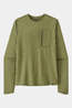 Patagonia Mens Capilene Cool Sun Long Sleeve T-Shirt  Caper Green - Buckhorn Green X-Dye