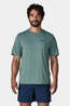 Patagonia Mens Cap Cool Daily T-Shirt - Boardshort Logo Blue Sage - Light Blue Sage X-Dye
