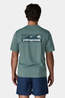 Patagonia Mens Cap Cool Daily T-Shirt - Boardshort Logo Blue Sage - Light Blue Sage X-Dye