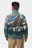 Ayacucho Mens Stonecrop Full Zip Fleece Orange Rust Pattern