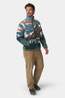 Ayacucho Mens Stonecrop Full Zip Fleece Orange Rust Pattern