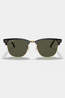 Ray-Ban Clubmaster Classic Sunglasses Polished Black On Gold - G-15 Green