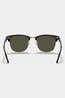Ray-Ban Clubmaster Classic Sunglasses Polished Black On Gold - G-15 Green