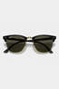 Ray-Ban Clubmaster Classic Sunglasses Polished Black On Gold - G-15 Green