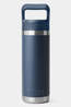 Yeti Rambler With Colour Straw Cap Drinks Bottle - 18oz / 532ml Navy