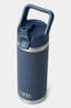 Yeti Rambler With Colour Straw Cap Drinks Bottle - 18oz / 532ml Navy