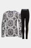 Helly Hansen Juniors Graphic Lifa Merino Base Layer Set 14+ Black Aop