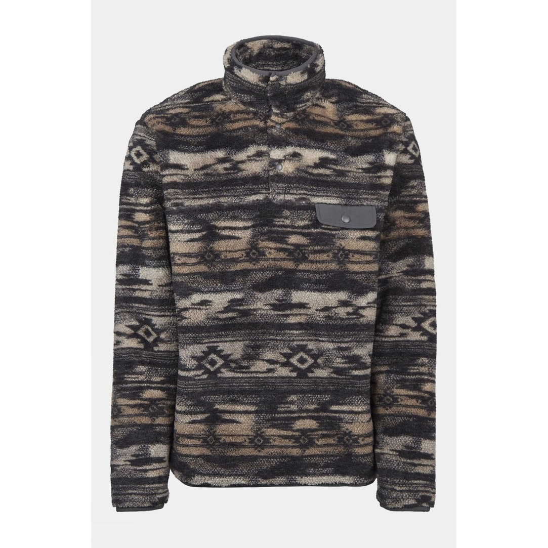 Mens Chalten Printed Snap Button Half Zip Fleece