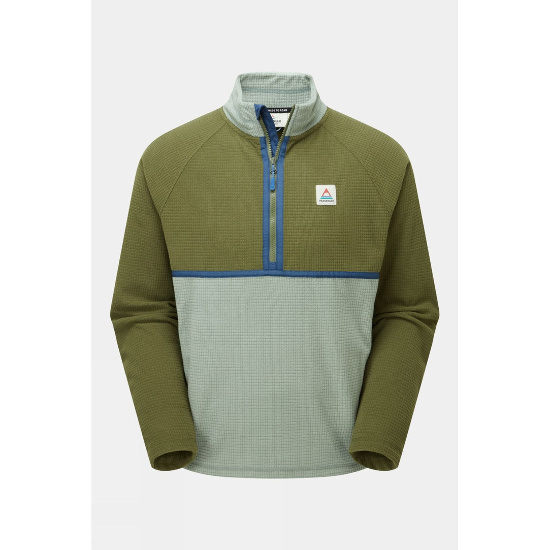 Mens Overlook Recycled Grid Polar Fleece