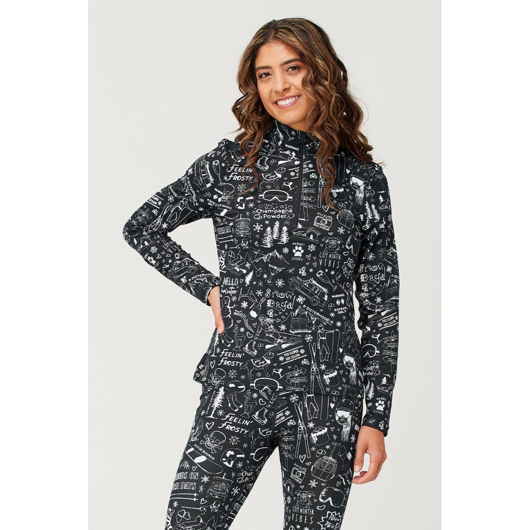 Womens Graffiti Base Layer Top